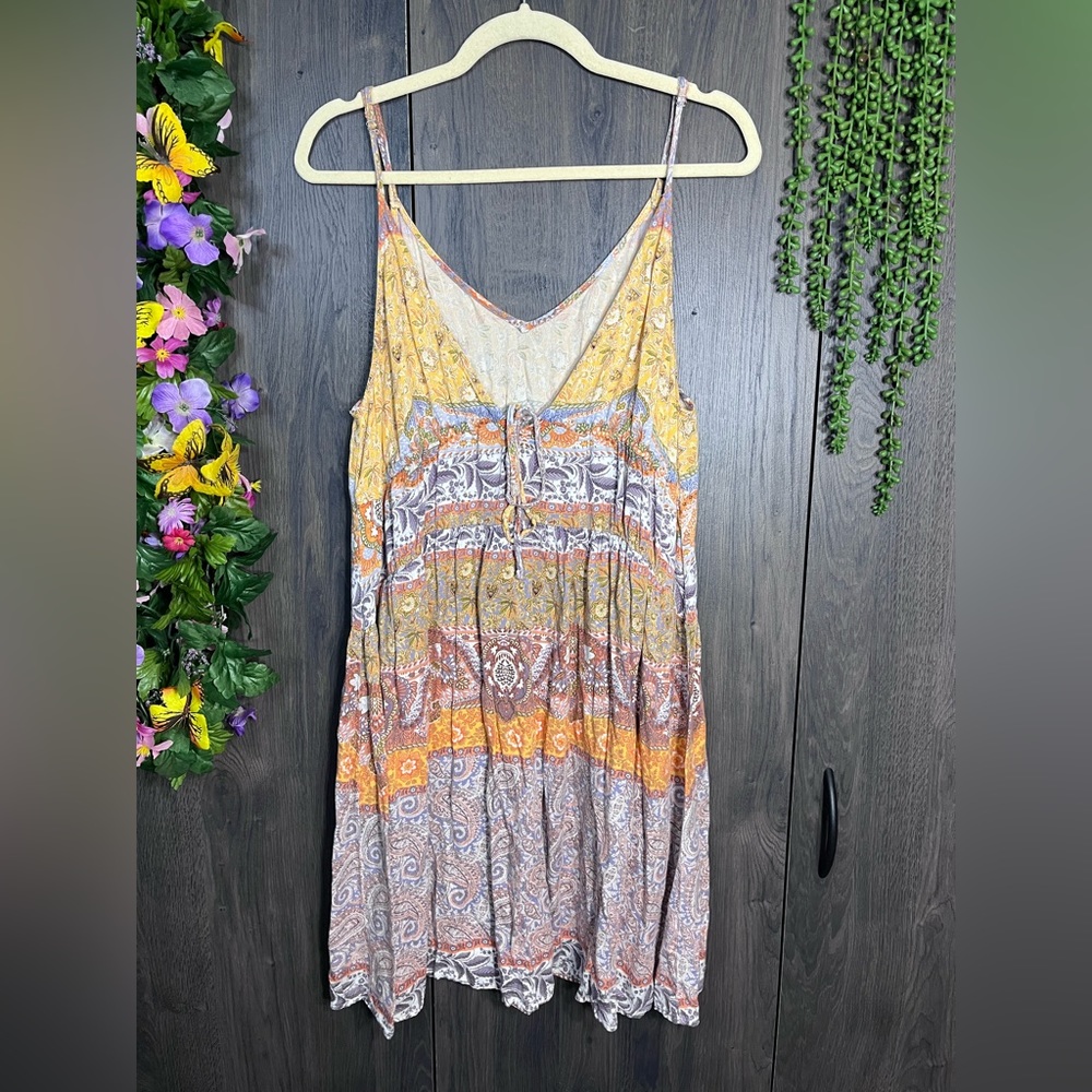 ‘💙2/$40💙Cupshe Sleeveless Boho Paisley Printed Tunic Mini Dress Size Large